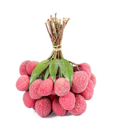 Photo for Lychees on white background - Royalty Free Image