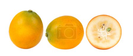 kumquat orange isolé sur fond blanc