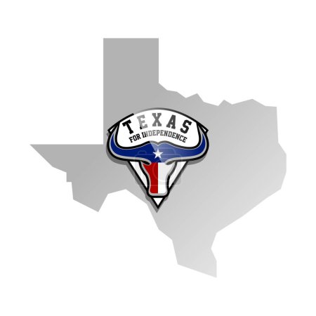 Texas for Independence. Illustration of Texas for Independence as a logo design on a white background 