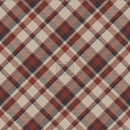 Illustration for Seamless pattern of scottish tartan plaid. Repeatable background with check fabric texture. Flat vector backdrop of striped textile print. - Royalty Free Image