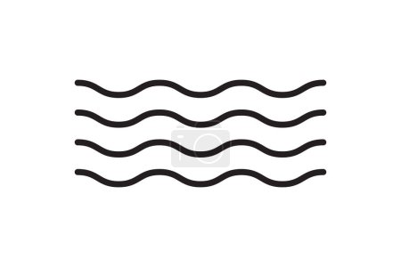 Illustration for Sea icon wave illustration vector design. Ocean logo graphic element. Aqua or liquid symbol. - Royalty Free Image