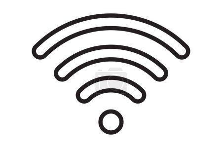 Ilustración de Conexión de señal de símbolo Wi Fi. Señal de tecnología de Internet inalámbrico vectorial. Icono de comunicación de red Wifi. Diseño de antena de radio. - Imagen libre de derechos