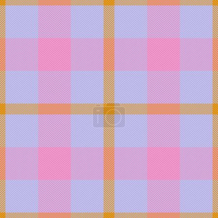 Illustration for Vector plaid seamless. Background texture textile. Check tartan pattern fabric in orange and light colors. - Royalty Free Image