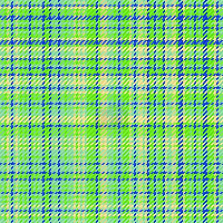 Illustration for Fabric background tartan. Plaid check pattern. Seamless texture textile vector in green and yellow colors. - Royalty Free Image