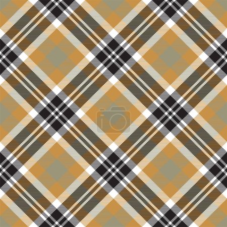 Illustration for Plaid seamless pattern. Stripe fabric texture. Check square background. Tartan vector textile design. - Royalty Free Image