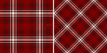 Illustration for Background plaid texture of check fabric seamless with a vector tartan pattern textile set in wedding colors. - Royalty Free Image