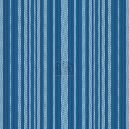 Ilustración de Líneas de tela de fondo de franja inconsútil vertical con un patrón vectorial textura textil en colores cian y claro. - Imagen libre de derechos