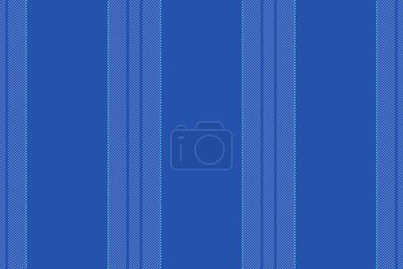 Ilustración de Tejido de líneas verticales de vector de franja de fondo con un patrón de textura textil sin costuras en colores azul y cian. - Imagen libre de derechos