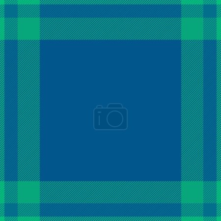 Ilustración de Fondo tartán sin costuras de textura cuadros de verificación con un patrón de tela vector textil en colores cian y verde azulado. - Imagen libre de derechos