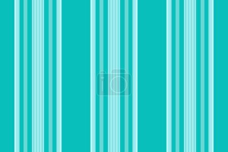 Ilustración de Raya líneas de fondo de patrón de textura textil con un vector de tela sin costura vertical en color verde azulado y cian. - Imagen libre de derechos