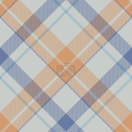 Illustration for Tartan scotland seamless plaid pattern vector. Retro background fabric. Vintage check color square geometric texture for textile print, wrapping paper, gift card, wallpaper flat design. - Royalty Free Image