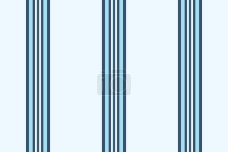 Ilustración de Patrón vectorial textil de fondo vertical sin costuras con líneas de tejido de rayas de textura en colores azul y cian. - Imagen libre de derechos