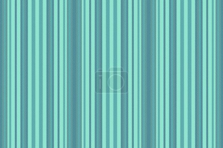 Ilustración de Textura líneas verticales de tela sin costura de fondo con un patrón de rayas vector textil en color verde azulado y cian. - Imagen libre de derechos
