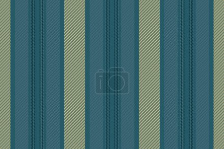 Ilustración de Tejido textil vector de fondo patrón sin costuras con una raya de líneas de textura vertical en colores cian y ámbar. - Imagen libre de derechos