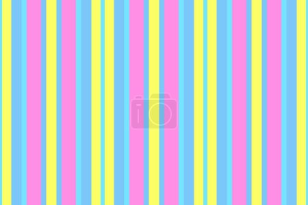 Ilustración de Vector sin costura de tela de patrón de fondo vertical con una textura de líneas de rayas textil en colores cian y láser limón. - Imagen libre de derechos