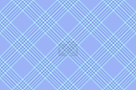 Ilustración de Patrón de fondo textil de textura de tela vectorial con un tartán sin costuras cuadros cheque en colores azules y claros. - Imagen libre de derechos
