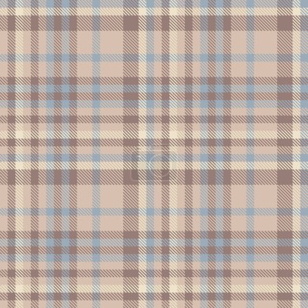 Illustration for Check plaid background of textile pattern fabric with a vector texture tartan seamless in pastel and light colors. - Royalty Free Image