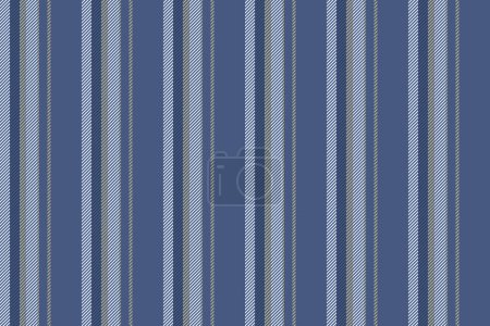 Ilustración de Textura de tela vertical de franja de fondo textil con un vector de patrón de líneas sin costuras en colores azules y claros. - Imagen libre de derechos