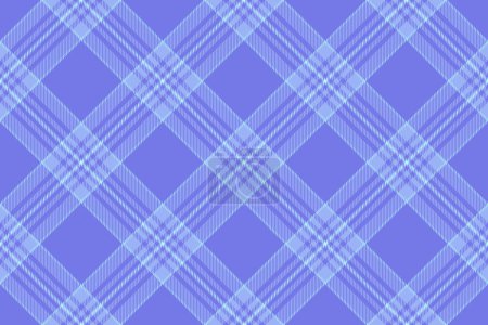 Ilustración de Verificación sin costuras a cuadros de la textura del patrón de tela con un fondo de vectores de tartán textil en colores azul y cian. - Imagen libre de derechos