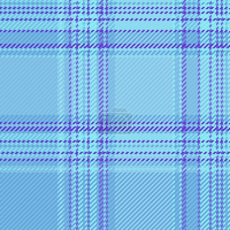 Ilustración de Fondo compruebe la tela de la textura del patrón a cuadros con un vector de tartán sin costura textil en colores cian e índigo. - Imagen libre de derechos