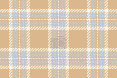 Illustration for Plaid tartan background of vector texture pattern with a textile check fabric seamless in burly wood and light colors. - Royalty Free Image