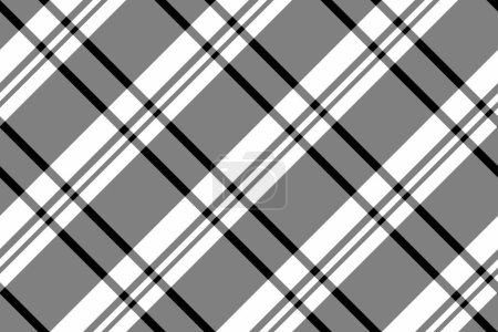 Ilustración de Patrón textil vector de textura sin costuras de fondo con una tela a cuadros tartán comprobar en colores grises y blancos. - Imagen libre de derechos
