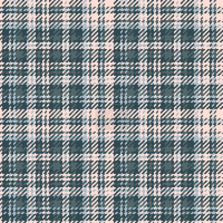 Illustration for Background textile fabric of texture tartan plaid with a pattern check vector seamless in pastel and dark slate gray colors. - Royalty Free Image