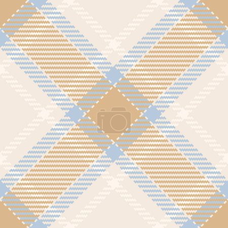 Ilustración de Comprobación de textura textil de tartán sin costura a cuadros con un vector de patrón de fondo de tela en colores claros y maderables. - Imagen libre de derechos