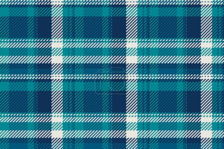 Illustration for Lovely pattern fabric texture, fluffy plaid vector check. Geometric textile background tartan seamless in cyan and blue color. - Royalty Free Image