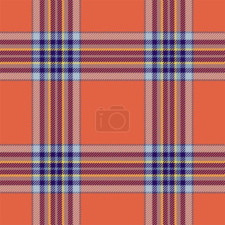 Illustration for Plaid seamless pattern. Check fabric texture. Vector textile print design. - Royalty Free Image