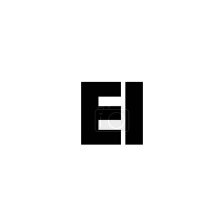 Téléchargez les illustrations : Lettre tendance E et I, modèle de conception de logo de l'IE. Logotype initial à base de monogramme minimal pour l'identité de l'entreprise. - en licence libre de droit