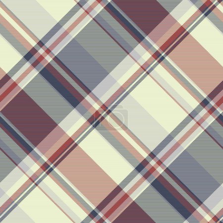 Satin fabric background check, square seamless pattern tartan. Folded plaid textile vector texture in light and dark color.