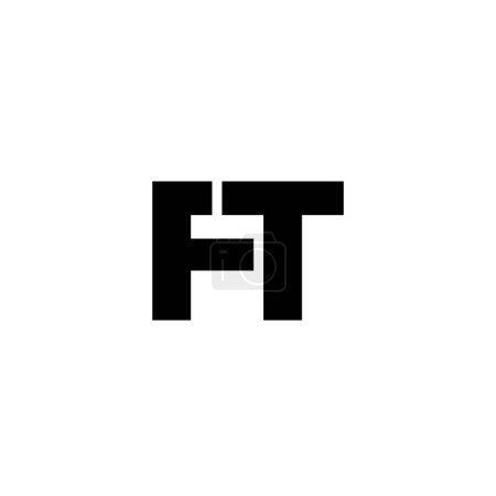 Téléchargez les illustrations : Lettre tendance F et T, modèle de conception de logo FT. Logotype initial à base de monogramme minimal pour l'identité de l'entreprise. - en licence libre de droit