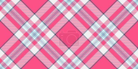 Illustration for Fire tartan seamless fabric, path check plaid background. Smooth pattern textile vector texture in red and white color. - Royalty Free Image