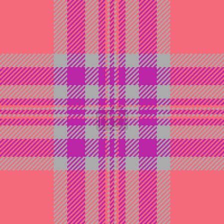 Illustration for Textile design of textured plaid. Checkered fabric pattern tartan for shirt, dress, suit, wrapping paper print, invitation and gift card. - Royalty Free Image