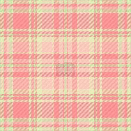 Geometry texture textile fabric, business background tartan vector. Pop seamless pattern check plaid in light and red color.