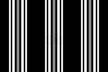 Illustration for Texture seamless stripe of fabric background vertical with a pattern lines textile vector in black and white colors. - Royalty Free Image
