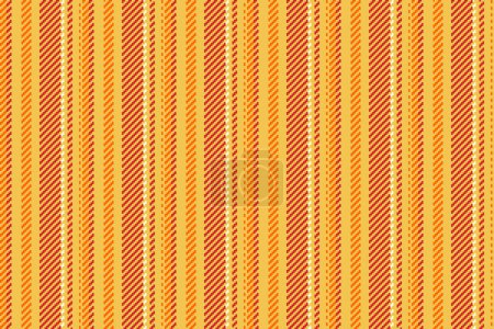 Illustration for Texture background vertical of pattern fabric textile with a seamless lines vector stripe in amber and red colors. - Royalty Free Image