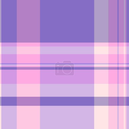 Minimal fabric background texture, deep tartan pattern seamless. Other plaid vector textile check in light and purple color.