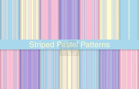 Trendy stripe collection, textile design, line fabric pattern for shirt, dress, suit, wrapping paper print, invitation and gift card.