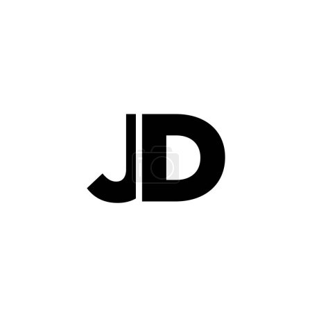Trendige Buchstaben J und D, JD Logo-Design-Vorlage. Minimaler Monogramm-Initial-Logotyp für die Unternehmensidentität.