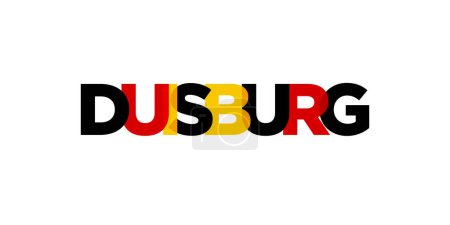 Duisburg Deutschland, modern and creative vector illustration design featuring the city of Germany for travel banners, posters, web, and postcards.