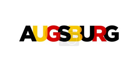 Augsburg Deutschland, illustration vectorielle moderne et créative mettant en vedette la ville d'Allemagne pour les bannières de voyage, affiches, web et cartes postales.