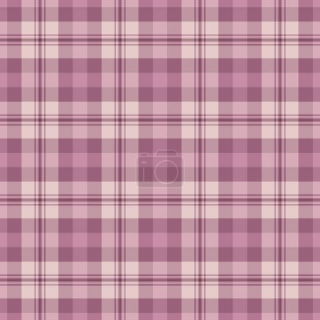 Zellmuster textile Tartan, zäher Stoff Hintergrund nahtlos. Revival Textur Vektor kariertes Karo in rosa und pastellfarbener Farbe.