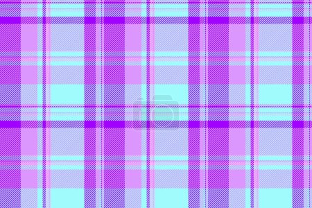 Pure tartan texture plaid, cover vector background textile. Warp pattern check seamless fabric in violet and teal color.