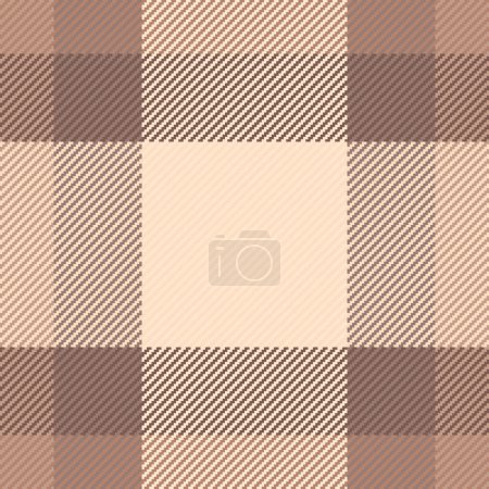 Large pattern plaid fabric, everyday textile texture background. Delicate check tartan vector seamless in light and pastel color.