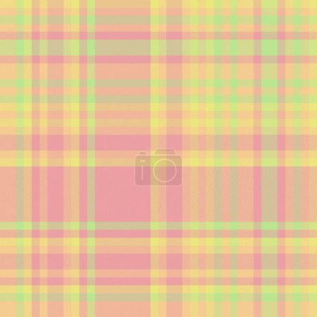 Illustration for Pattern textile texture of check tartan plaid with a seamless vector fabric background in amber and light colors. - Royalty Free Image