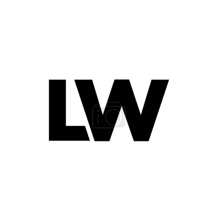 Trendy letter L and W, LW logo design template. Minimal monogram initial based logotype for company identity.