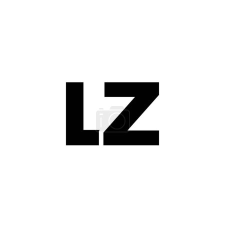 Trendy letter L and Z, LZ logo design template. Minimal monogram initial based logotype for company identity.