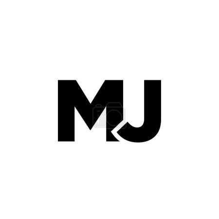 Trendy letter M and J, MJ logo design template. Minimal monogram initial based logotype for company identity.